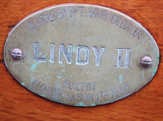 Lindy II's Builders' Plate