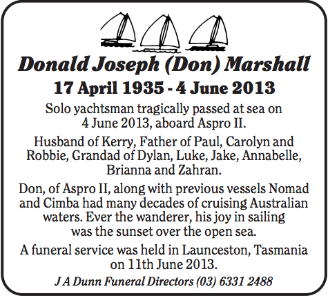 Obituary for Don Marshall