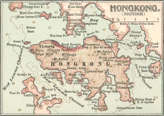 Map of Hong Kong 1910